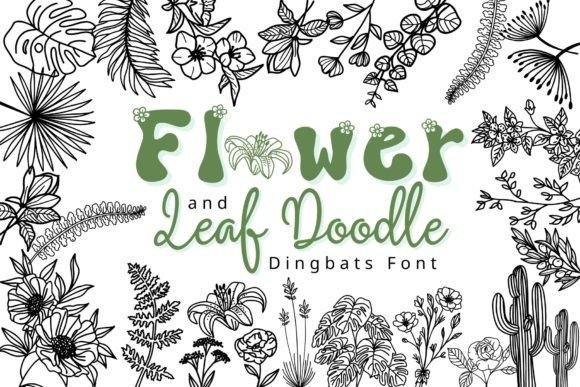 Adding a Touch of Nature: The Flower and Leaf Doodle Typeface