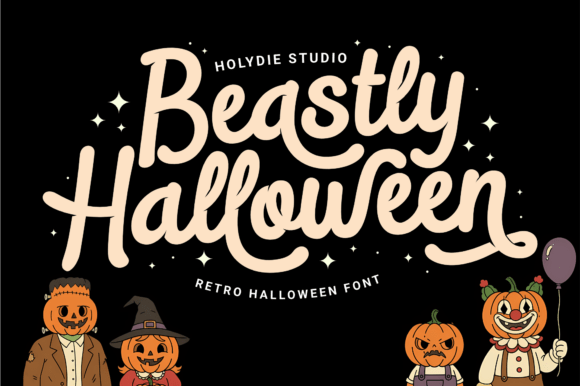 Beastly Halloween: A Retro Font with Vintage Charm