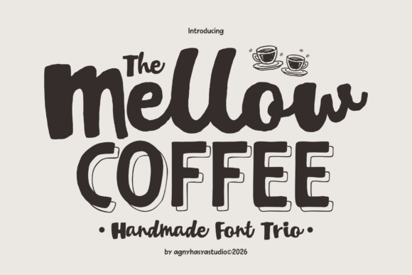 Mellow Coffee: A Font Trio for Cozy, Handcrafted Designs