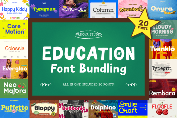 The Education Font Bundle: A Playful Collection for School & Learning