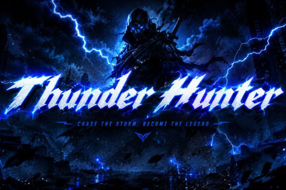 Thunder Hunter: Gothic Typography with Modern Attitude