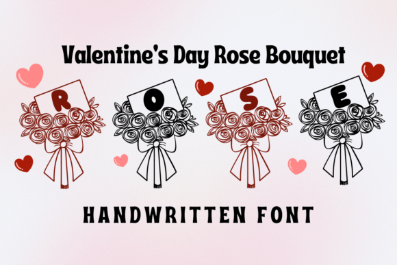 Valentine's Day Rose Bouquet: A Font That Tells a Love Story